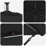 Umbrella Black 249 x 249 x 250 cm Polyester and Aluminium 42003403