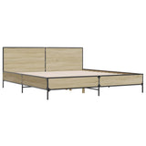 Bed Frame without Mattress Sonoma Oak 180x200 cm Super King 3280013