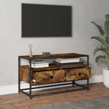 TV Cabinet Smoked Oak 80x35x45 cm Engineered Wood 826312