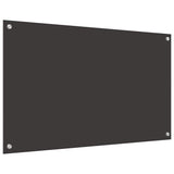 Kitchen Backsplash 2 pcs Dark Grey 100 x 60 cm Tempered Glass 3415469