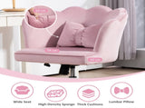 Velvet-Feel Petal Back Office Chair - Pink T3398P344755