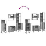 4 Piece Bathroom Furniture Set Grey Sonoma Engineered Wood 3214713