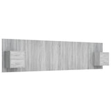 Bed Headboard with Cabinets Grey Sonoma Engineered Wood 3115762