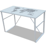 Rectangular Desk with Map Pattern 241162
