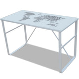 Rectangular Desk with Map Pattern 241162