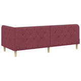 Corner Bed Frame with Headboard Wine Red 80 x 200 cm Fabric 42016556