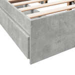 Bed Frame with Drawers without Mattress Concrete Grey 135x190 cm Double 3280695
