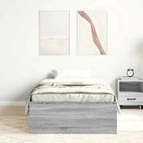 Bed Frame without Mattress Grey Sonoma 75x190 cm Small Single Small Single 3203850