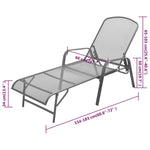 Sun Lounger Steel Anthracite 42725