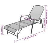 Sun Lounger Steel Anthracite 42725