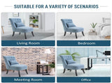 Fabric Single Sofa Dining Chair Tub Chair Upholstered W/ Pillow Solid Wood Leg Home Living Room T3398P328129