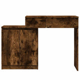 Dressing Table with LED Smoked Oak 115x37x110.5 cm 848231