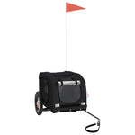 ZNTS Pet Bike Trailer Black Oxford Fabric and Iron 93870