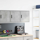 Garage Wall Cabinets 2 pcs Concrete Grey Engineered Wood 860632