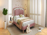 Upholstered Bed, 3ft 90x190cm Single Bed with LED, Bed Frame with Wooden Slats and Adjustable Height N601P288476R