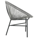 Moon Chair Grey Polyethylene Rattan Moon Chair Round Modern 44481