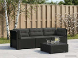 3-Seater Garden Sofa with Cushions Rattan Look PP Anthracite 3443835