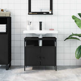 Bathroom Sink Cabinet Black Engineered wood Medium 842436
