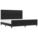 ZNTS Bed Frame Black 200x200 cm Velvet 3344899