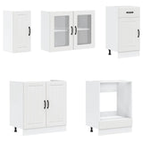 ZNTS 8 Piece Kitchen Cabinet Set Kalmar White Engineered Wood 3314801