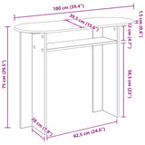 Console Table Smoked Oak 100 x 39.5 x 75 cm Engineered Wood 8001163