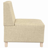 Modular Sofa Unit Armless 2 pcs Cream 55 x 74 x 82 cm Fabric 3399755