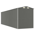 Garden Shed Light Grey 192x689x223 cm Galvanised Steel 3147444