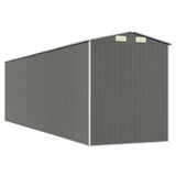 Garden Shed Light Grey 192x689x223 cm Galvanised Steel 3147444