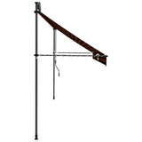 Manual Retractable Awning with LED 400 cm Orange and Brown 145882