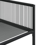9 Piece Garden Dining Set Black Poly Rattan 3295050