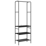 Clothes Rack Black Oak 60 x 30 x 171 cm Engineered Wood 868457