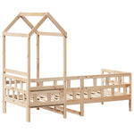 Day Bed with Roof without Mattress 90x200 cm Solid Wood 3282234