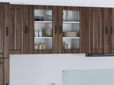 Wall Glass Cabinet LUCCA Brown Oak 80 x 31 x 80 cm 885072