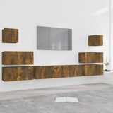 8 Piece TV Cabinet Set Smoked Oak Engineered Wood 3120290