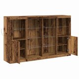 LED Sideboard Old Wood 163 x 37 x 100 cm Engineered Wood 3333121