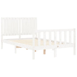 Bed Frame without Mattress White 120x200 cm Solid Wood Pine 3192942