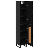 Highboard Black Oak 34.5 x 34 x 180 cm Engineered Wood 3416065