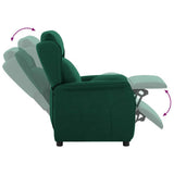 Recliner Chair Dark Green 66.5 x 94 x 101.5 cm Polyester 340158