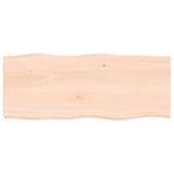 Table Top 100x40x2 cm Untreated Solid Wood Oak Live Edge 363881