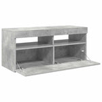 TV Cabinet with LED Lights Concrete Grey 90x35x40 cm 804386