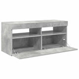 TV Cabinet with LED Lights Concrete Grey 90x35x40 cm 804386