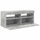 TV Cabinet with LED Lights Concrete Grey 90x35x40 cm 804386