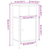 ZNTS Bedside Cabinet Artisan Oak 41x31x80 cm Engineered Wood 857248