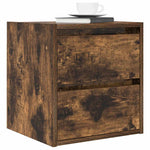 ZNTS Wall-mounted Bedside Cabinets 2 pcs Smoked Oak 38x34x40 cm 861256