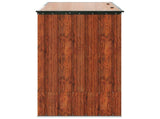 Garden Storage Box Brown 214 x 82 x 132 cm Steel 42011286