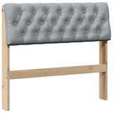 Upholstered Headboard Light Grey 90 cm Solid Pine Wood 879194