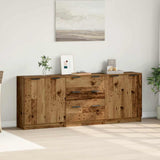 Sideboards 3 pcs Old Wood 60x30x70 cm Engineered Wood 3329225