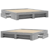 Bed Frame without Mattress Grey Sonoma 180x200 cm Super King Engineered Wood 3295455