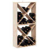 Wine Rack 2 pcs Natural 62 x 25 x 62 cm Solid Pine Wood 893314