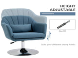 Swivel Linen Fabric Accent Chair for Living Room Contemporary Vanity Armchair with Adjustable Height T3398P328131